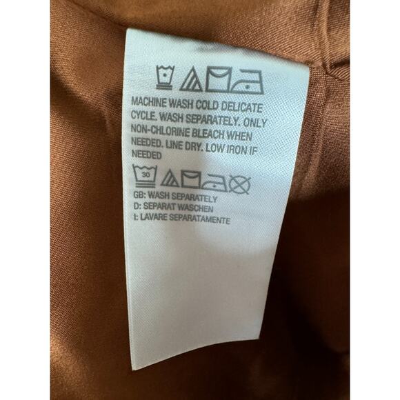 Isaac Mizrahi Live! 24/7 Stretch Zip Front Moto Jacket Cognac 10 NWOT - Picture 6 of 13